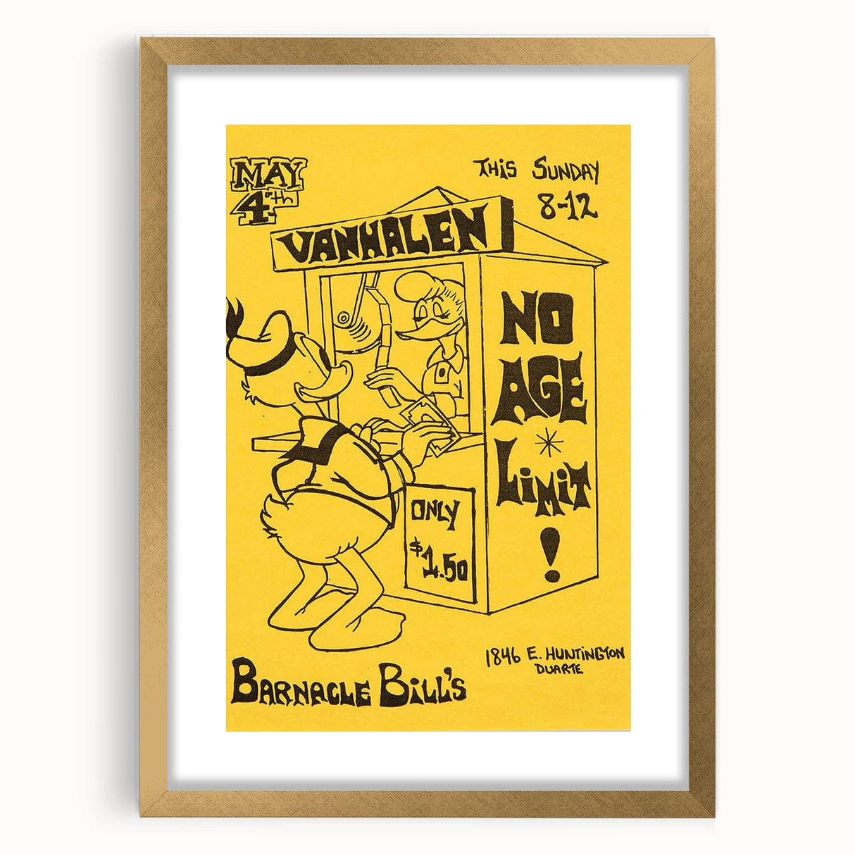 Van Halen 1974 Barnacle Bill’s Retro Poster - No Age Limit Show