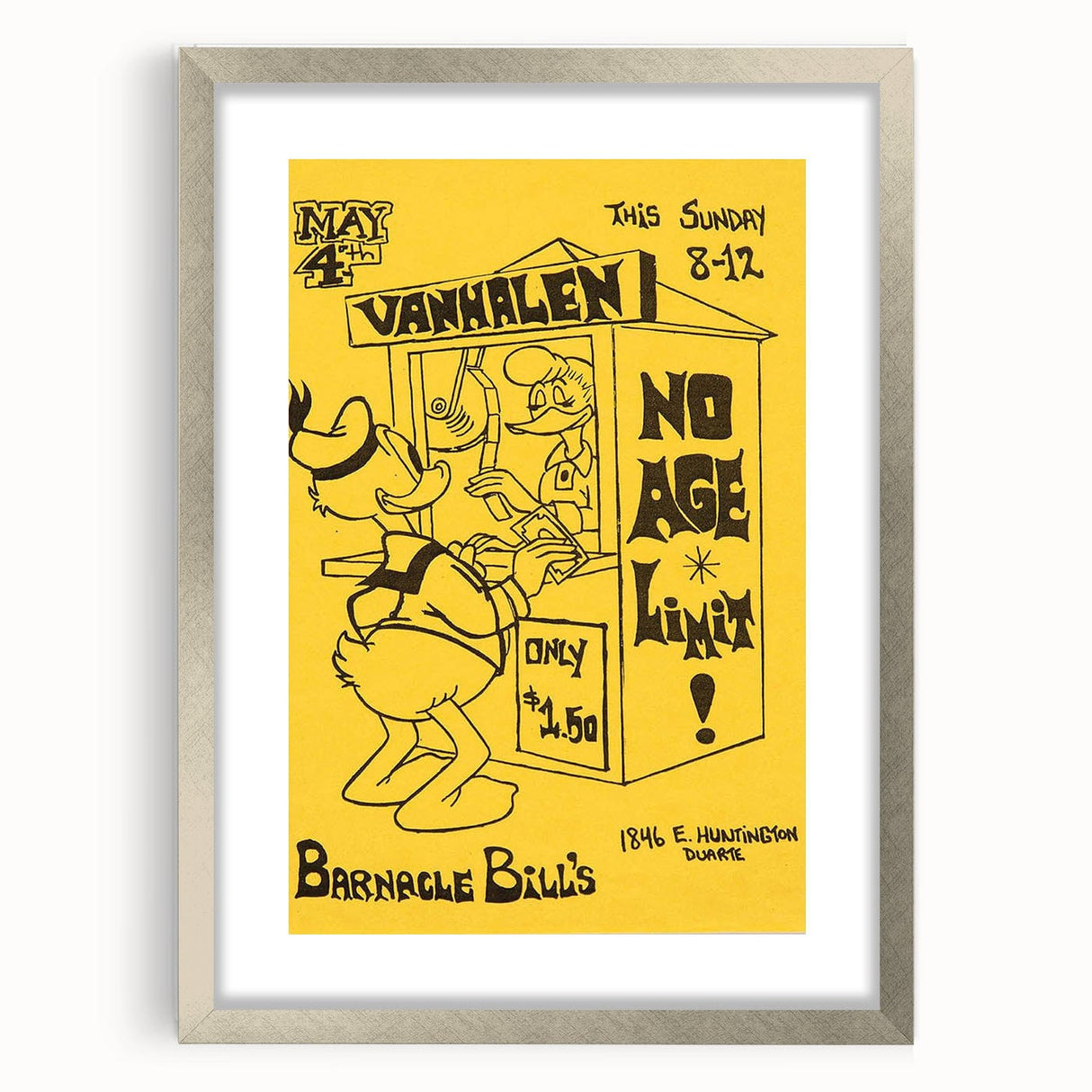 Van Halen 1974 Barnacle Bill’s Retro Poster - No Age Limit Show