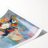 Vibrant Abstract Floral Wall Art - Modern Canvas & Framed Print