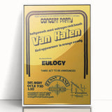 Van Halen 1974 First Orange County Appearance Poster - Retro Art