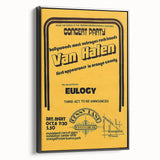 Van Halen 1974 First Orange County Appearance Poster - Retro Art