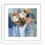 Abstract Floral Vase Wall Art - Modern Canvas & Framed Print