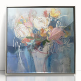 Abstract Floral Vase Wall Art - Modern Canvas & Framed Print