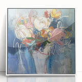 Abstract Floral Vase Wall Art - Modern Canvas & Framed Print