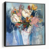 Abstract Floral Vase Wall Art - Modern Canvas & Framed Print