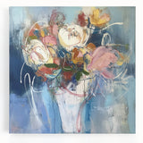 Abstract Floral Vase Wall Art - Modern Canvas & Framed Print