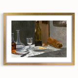Claude Monet Still Life - Bottle and Bread Impressionist Wall Art