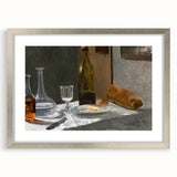 Claude Monet Still Life - Bottle and Bread Impressionist Wall Art