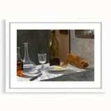 Claude Monet Still Life - Bottle and Bread Impressionist Wall Art