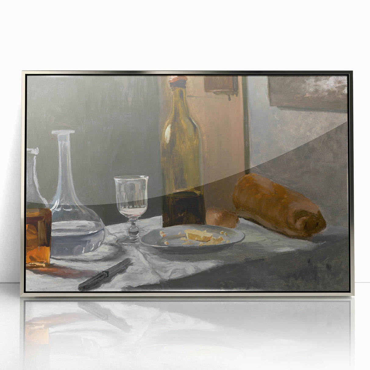 Claude Monet Still Life - Bottle and Bread Impressionist Wall Art