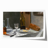 Claude Monet Still Life - Bottle and Bread Impressionist Wall Art