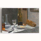 Claude Monet Still Life - Bottle and Bread Impressionist Wall Art