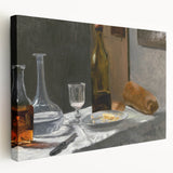 Claude Monet Still Life - Bottle and Bread Impressionist Wall Art