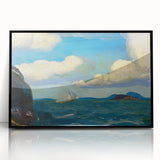 Modern Wall Art - Sailboat and Sea Breeze - Contemporary Ocean Scene
