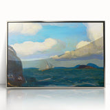 Modern Wall Art - Sailboat and Sea Breeze - Contemporary Ocean Scene