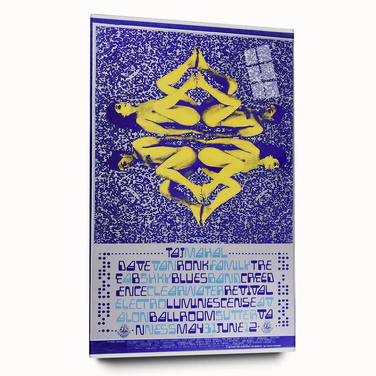 Taj Mahal & Dave Van Ronk 1960s Concert Poster - Psychedelic Art