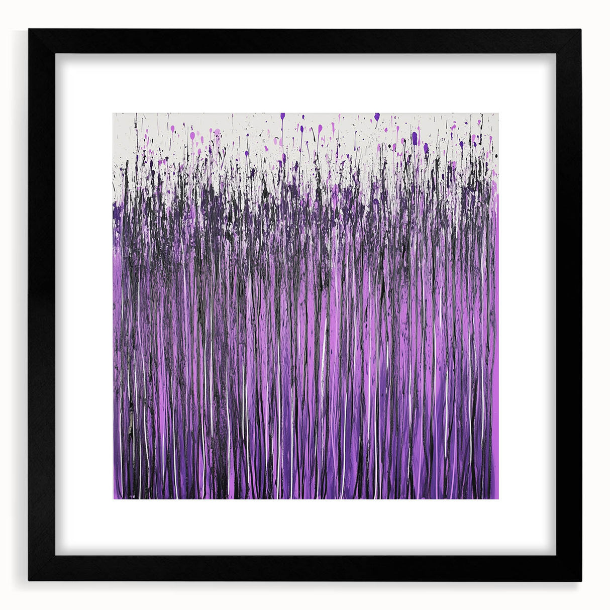 Bold Purple Drip Abstract Wall Art - Canvas & Framed Print