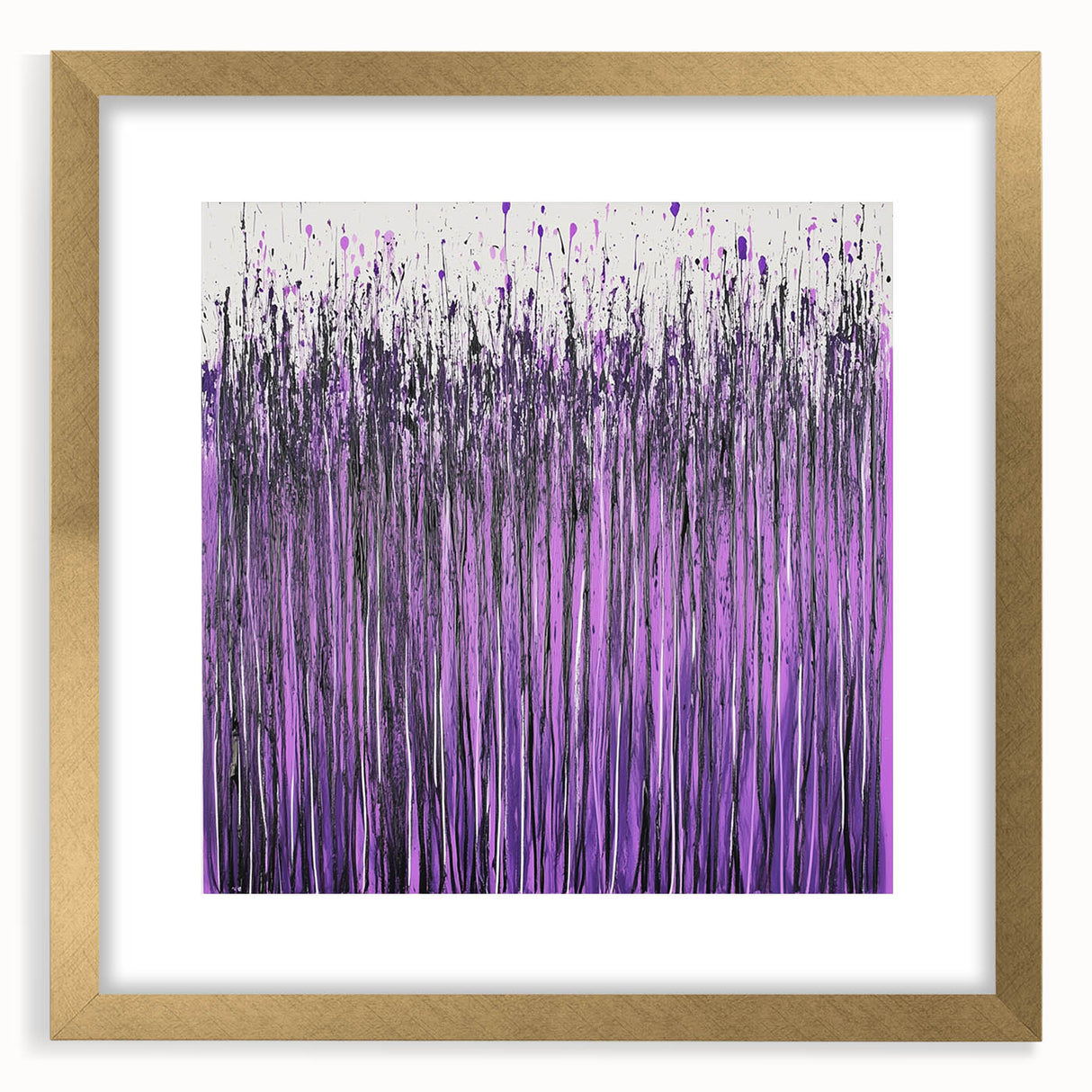 Bold Purple Drip Abstract Wall Art - Canvas & Framed Print