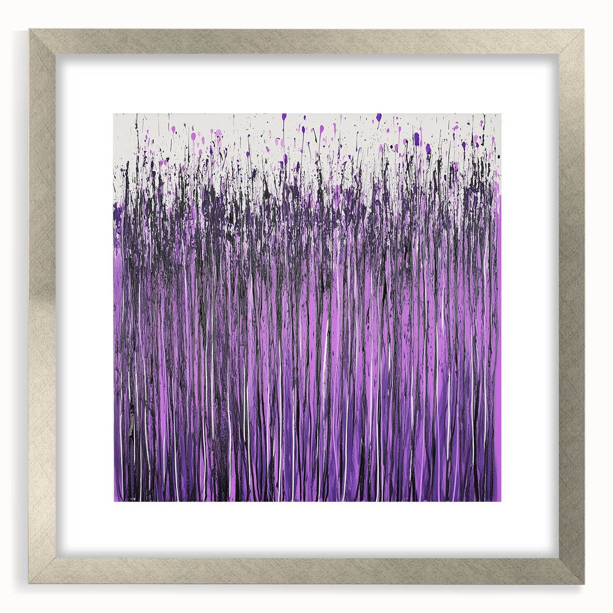 Bold Purple Drip Abstract Wall Art - Canvas & Framed Print
