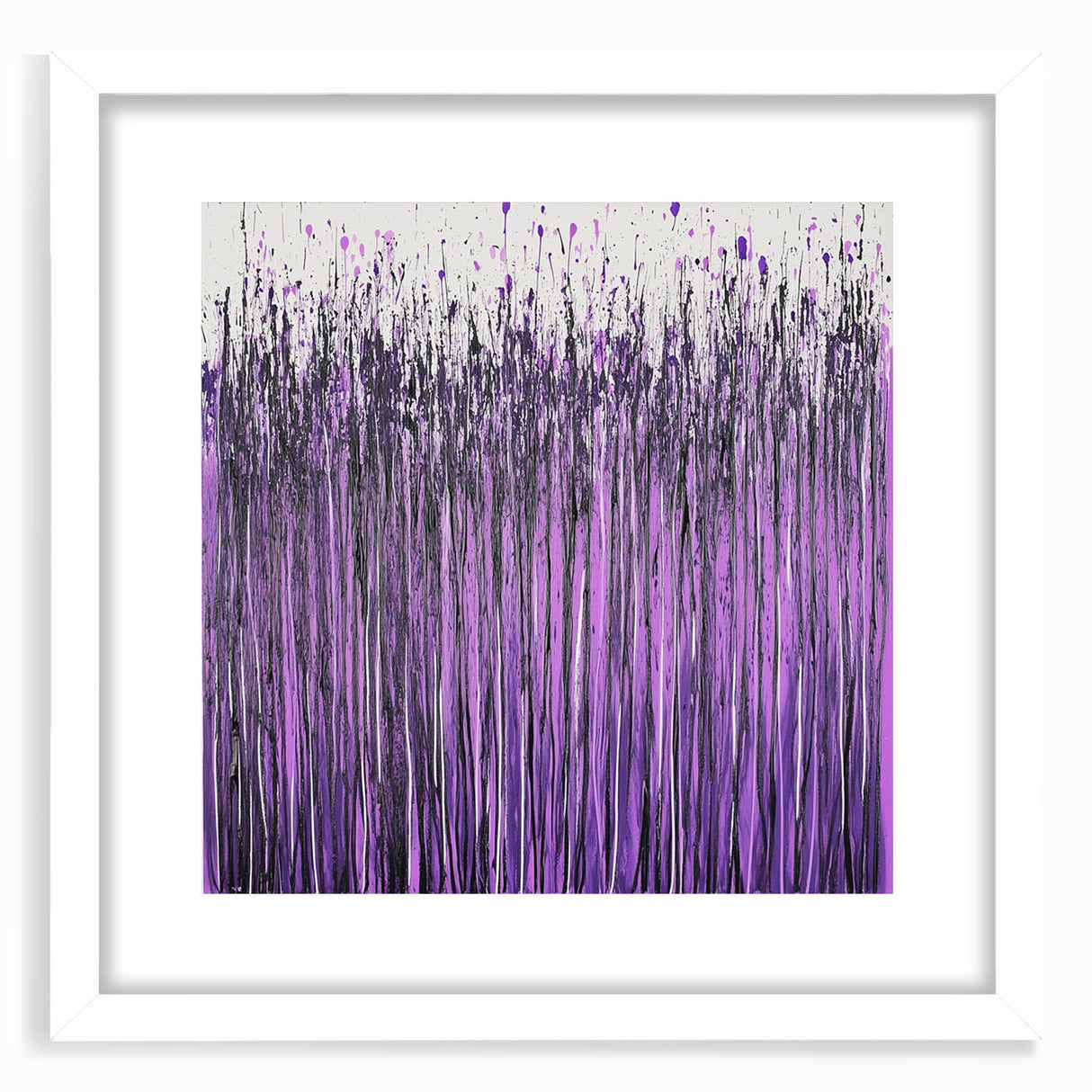 Bold Purple Drip Abstract Wall Art - Canvas & Framed Print