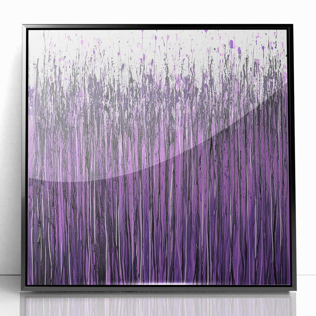 Bold Purple Drip Abstract Wall Art - Canvas & Framed Print