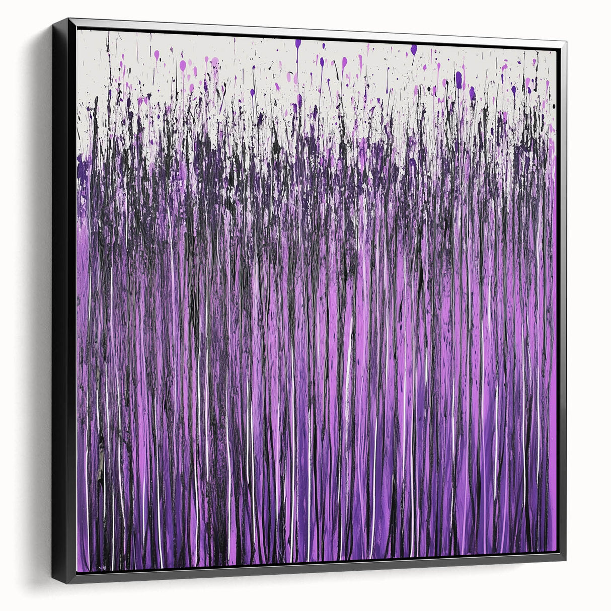 Bold Purple Drip Abstract Wall Art - Canvas & Framed Print