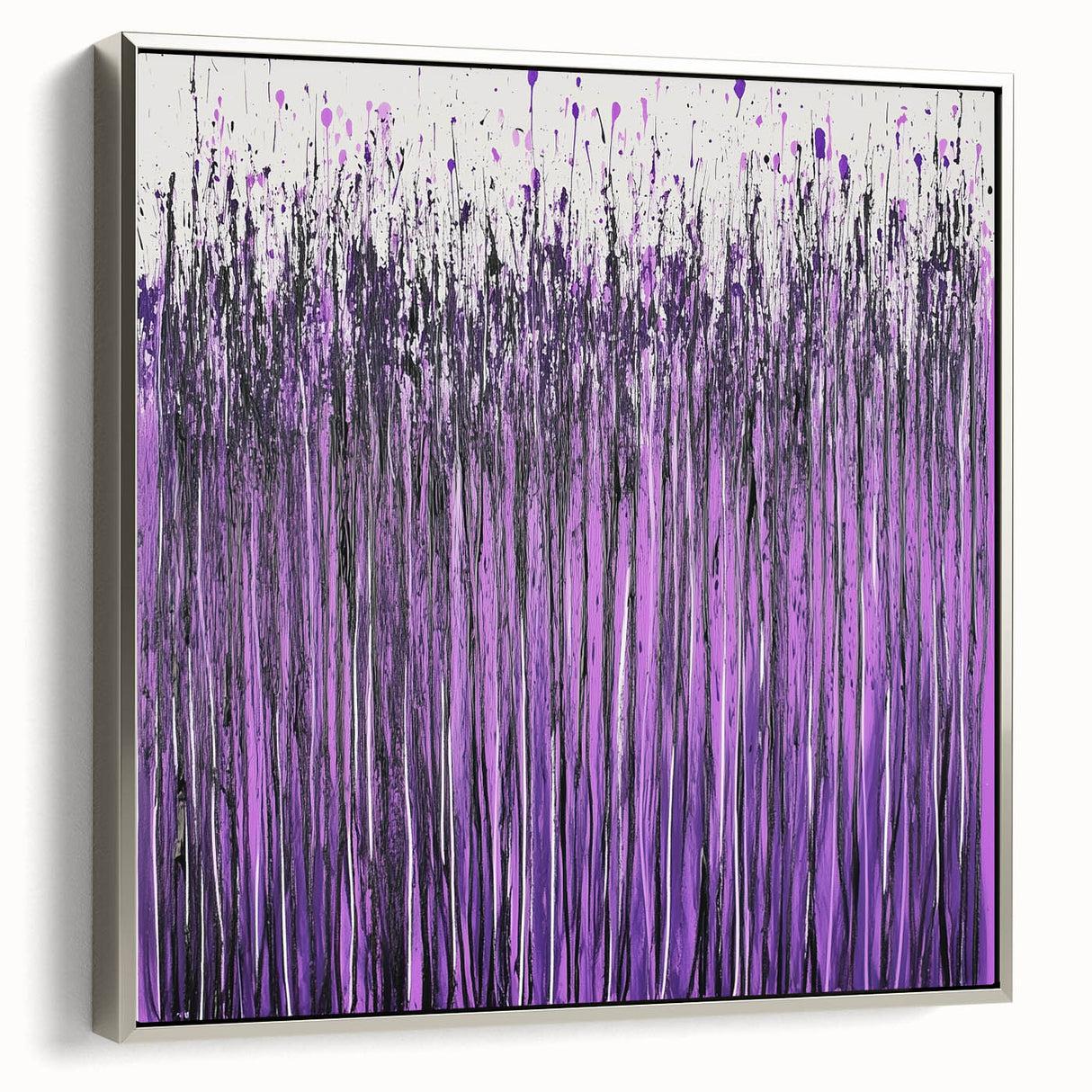 Bold Purple Drip Abstract Wall Art - Canvas & Framed Print