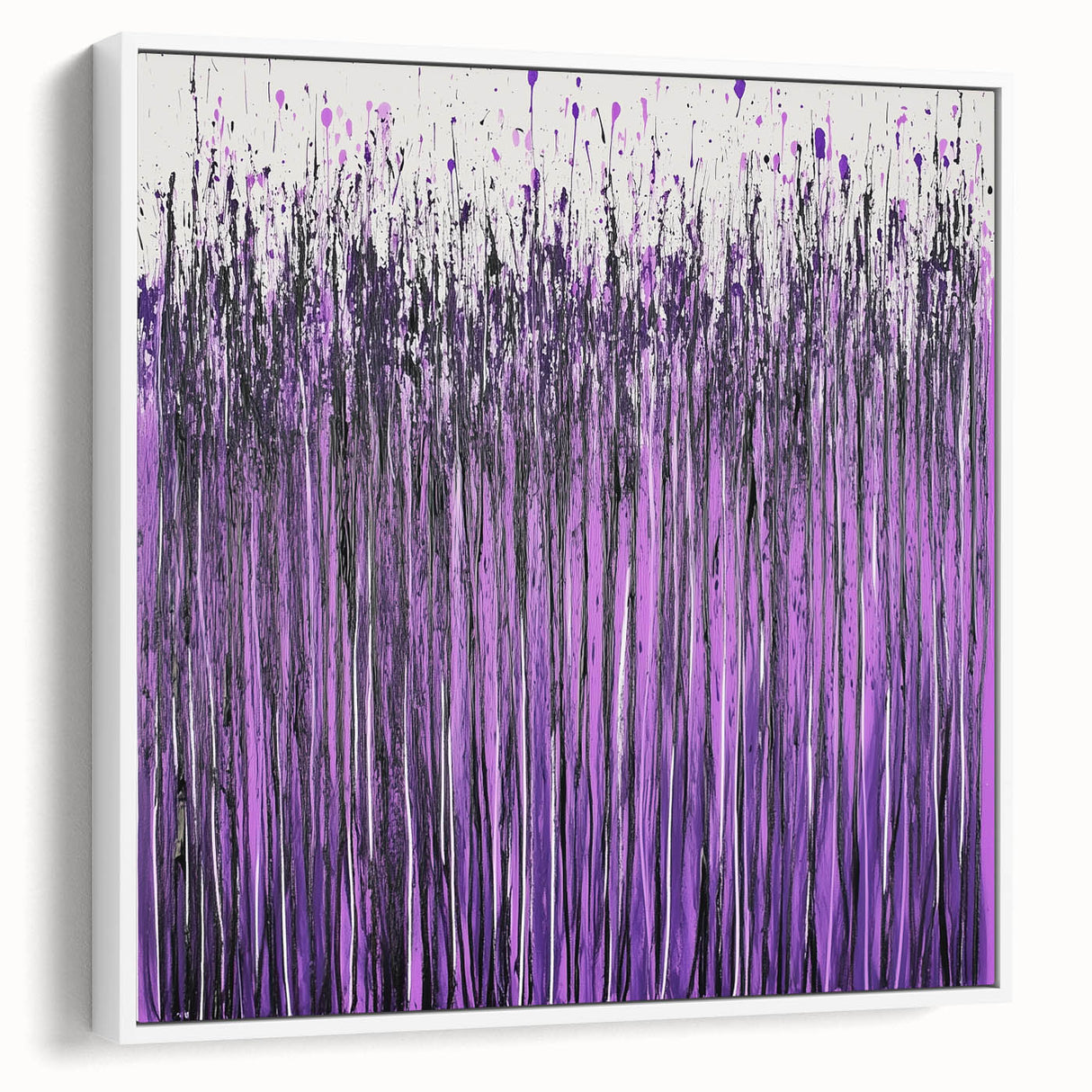 Bold Purple Drip Abstract Wall Art - Canvas & Framed Print