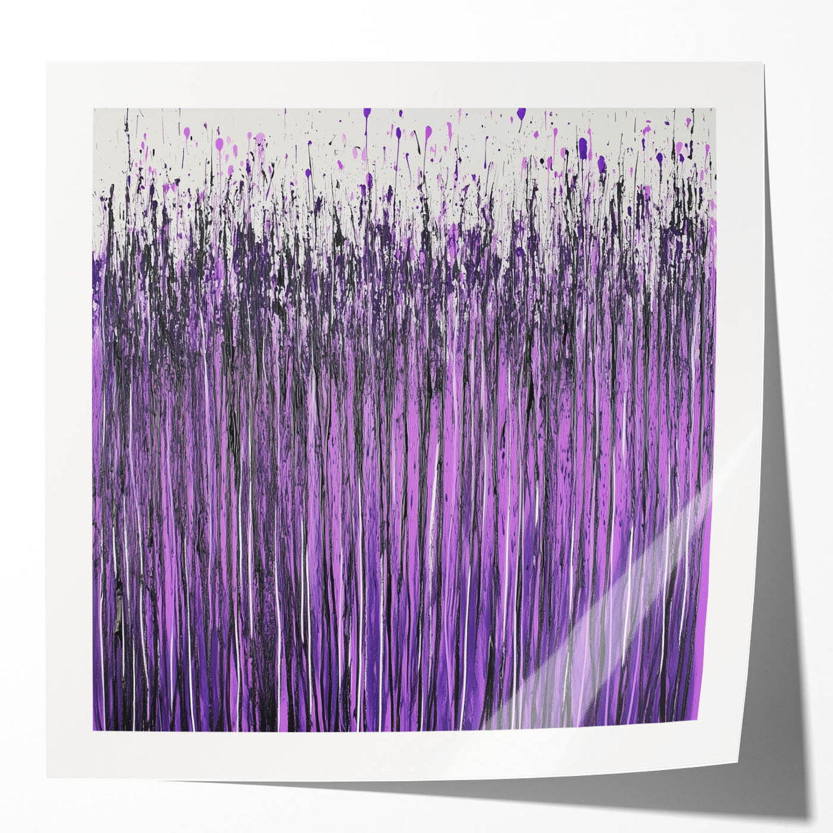 Bold Purple Drip Abstract Wall Art - Canvas & Framed Print