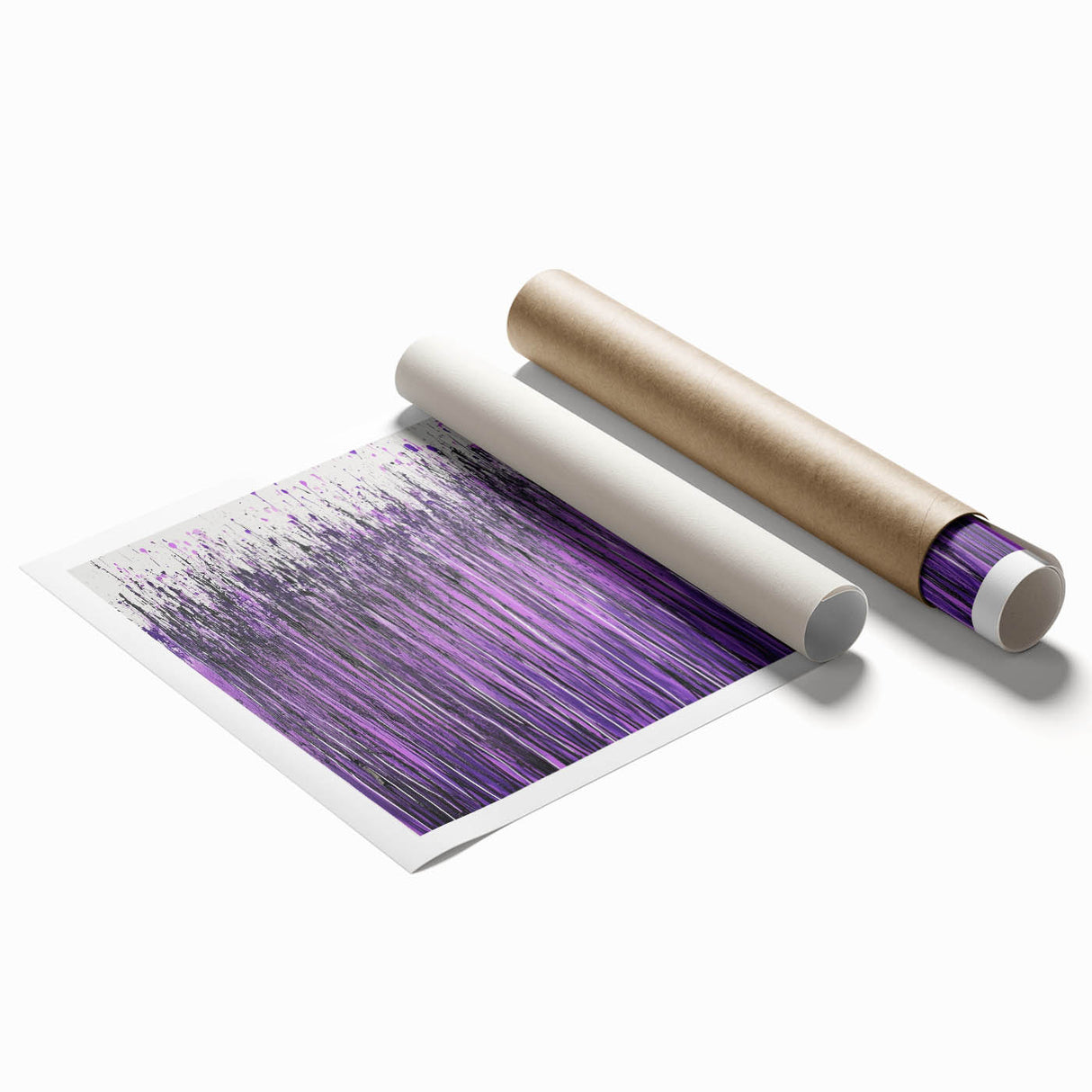 Bold Purple Drip Abstract Wall Art - Canvas & Framed Print