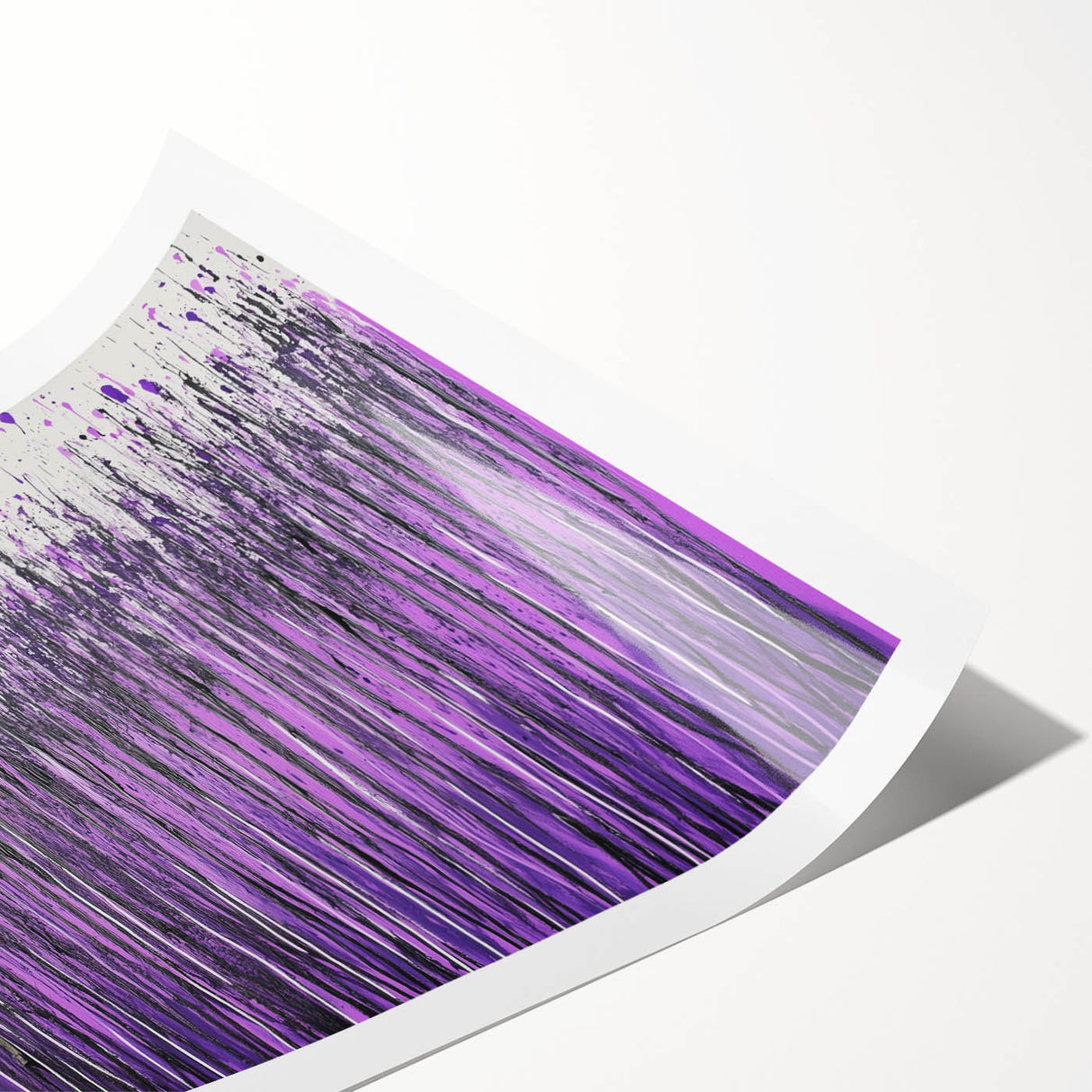 Bold Purple Drip Abstract Wall Art - Canvas & Framed Print