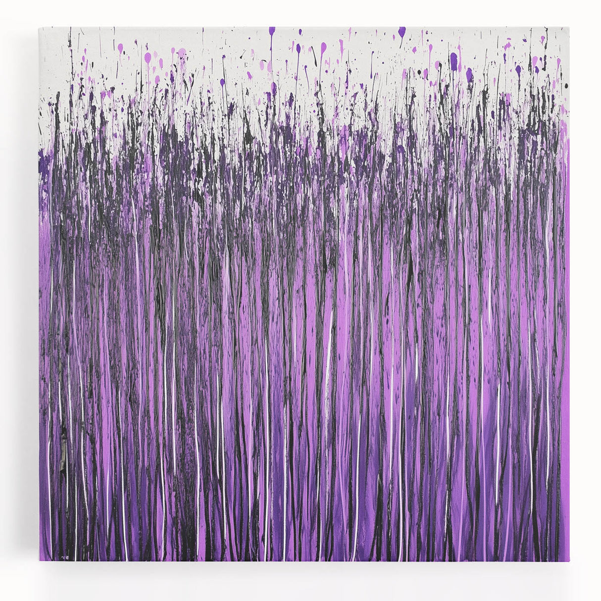 Bold Purple Drip Abstract Wall Art - Canvas & Framed Print