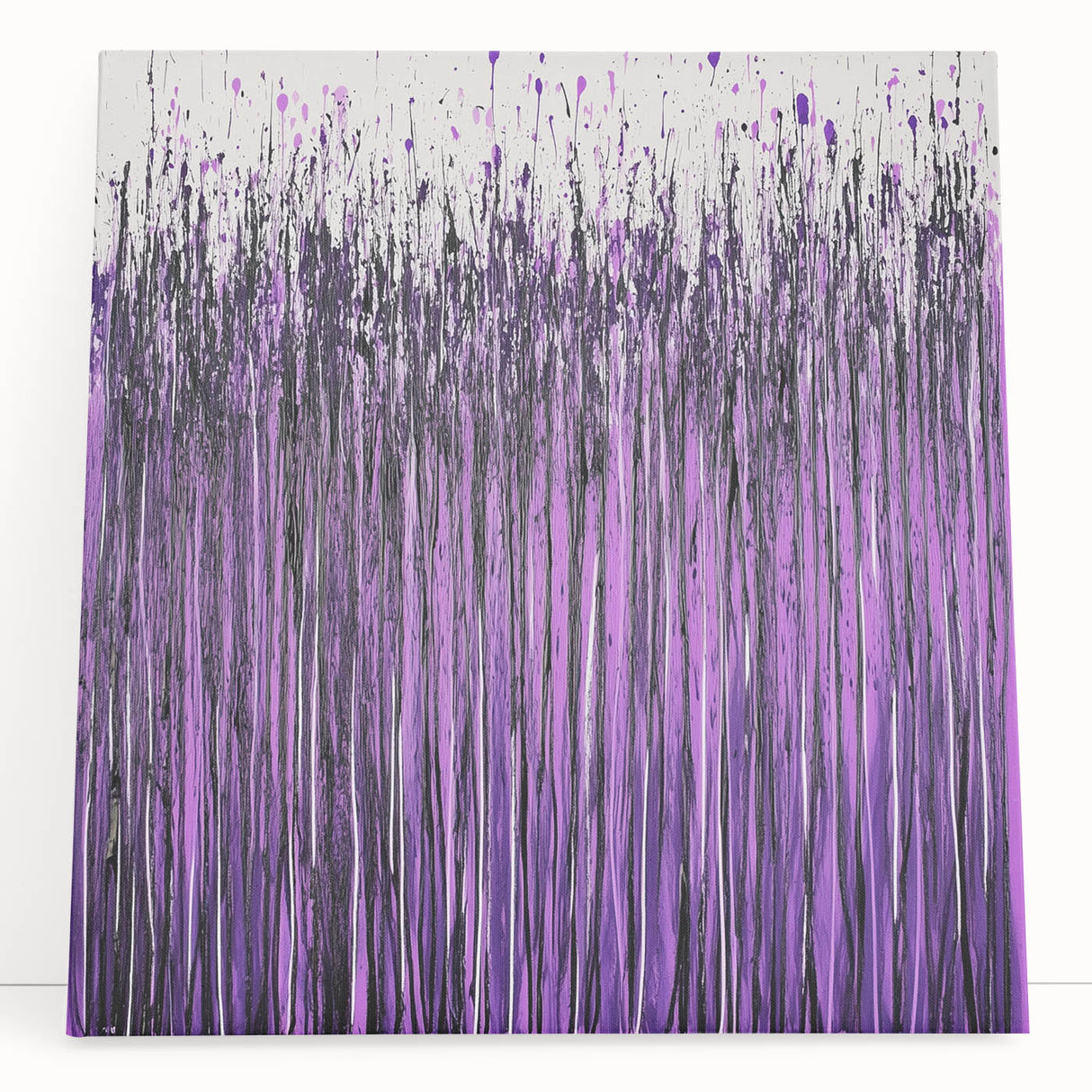 Bold Purple Drip Abstract Wall Art - Canvas & Framed Print