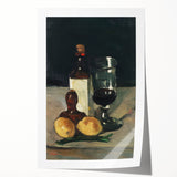 Impressionist Winter Landscape - Snowy Trees and Path Wall Art Print