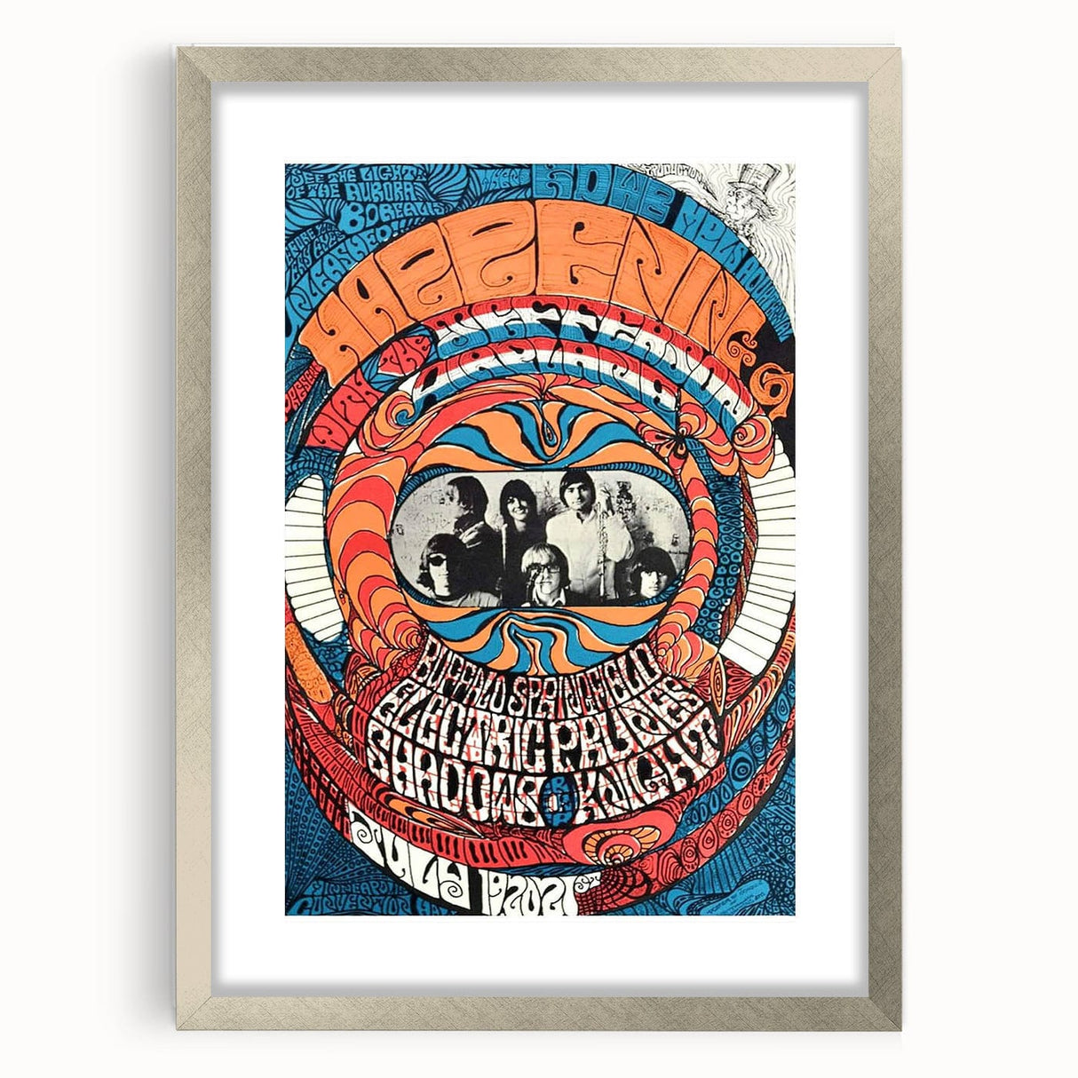 Jefferson Airplane 1960s Psychedelic Concert Poster - Retro Art
