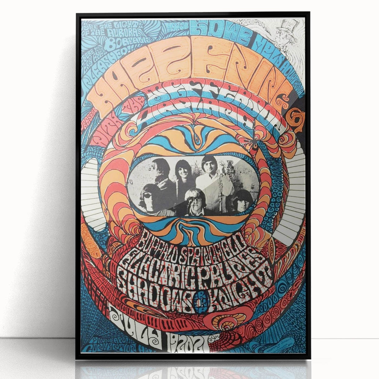 Jefferson Airplane 1960s Psychedelic Concert Poster - Retro Art