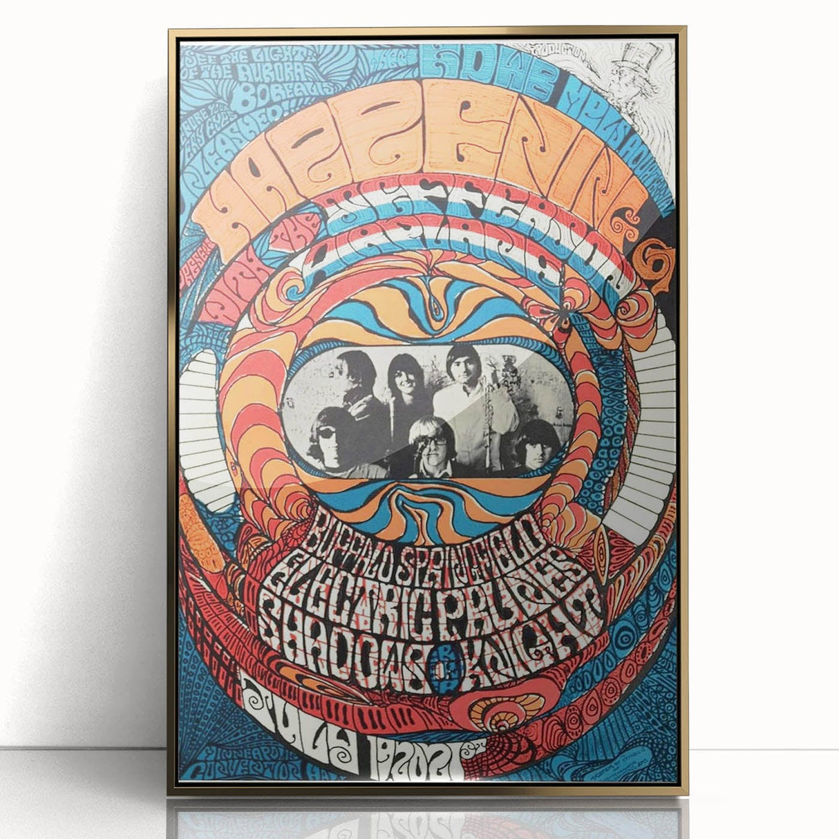 Jefferson Airplane 1960s Psychedelic Concert Poster - Retro Art