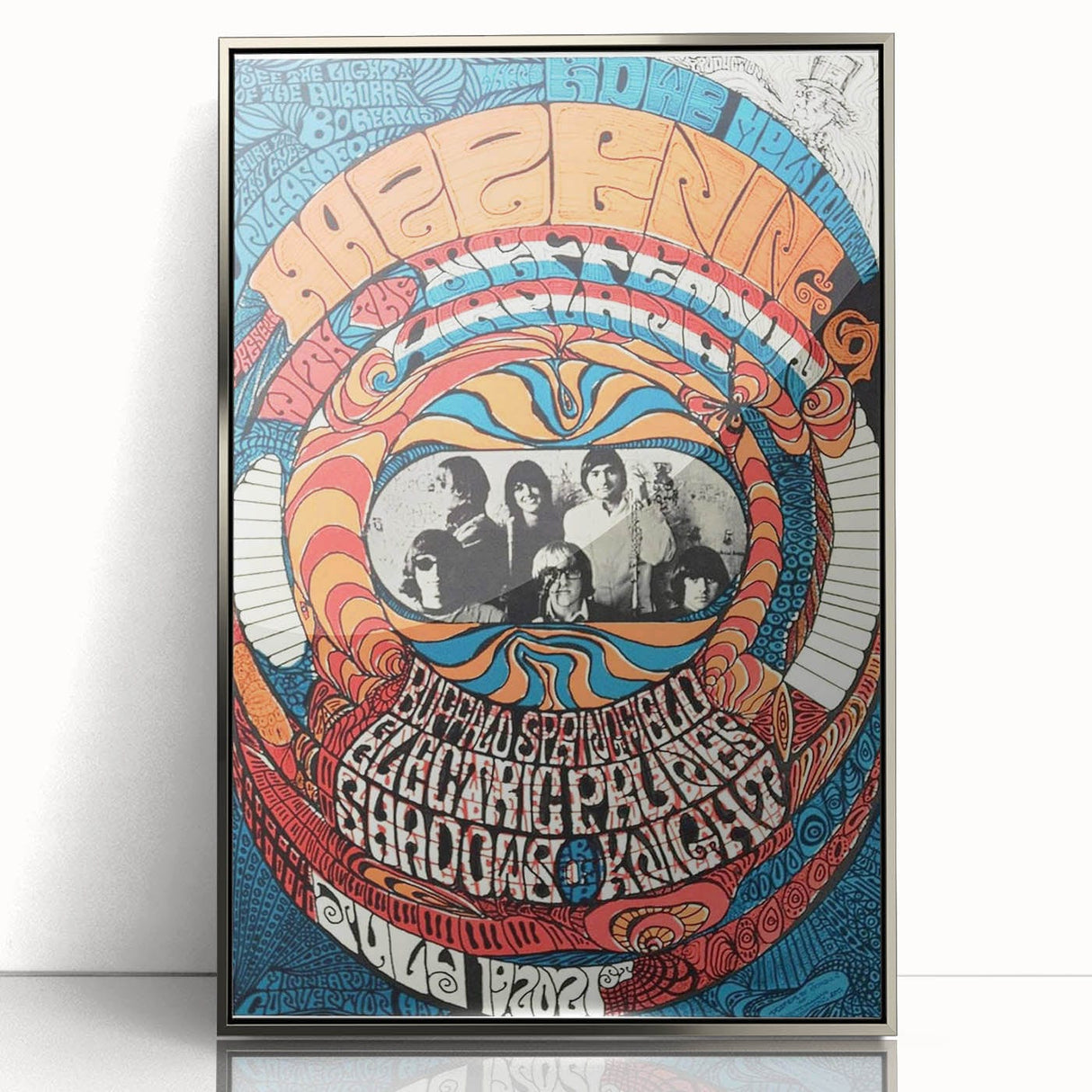 Jefferson Airplane 1960s Psychedelic Concert Poster - Retro Art