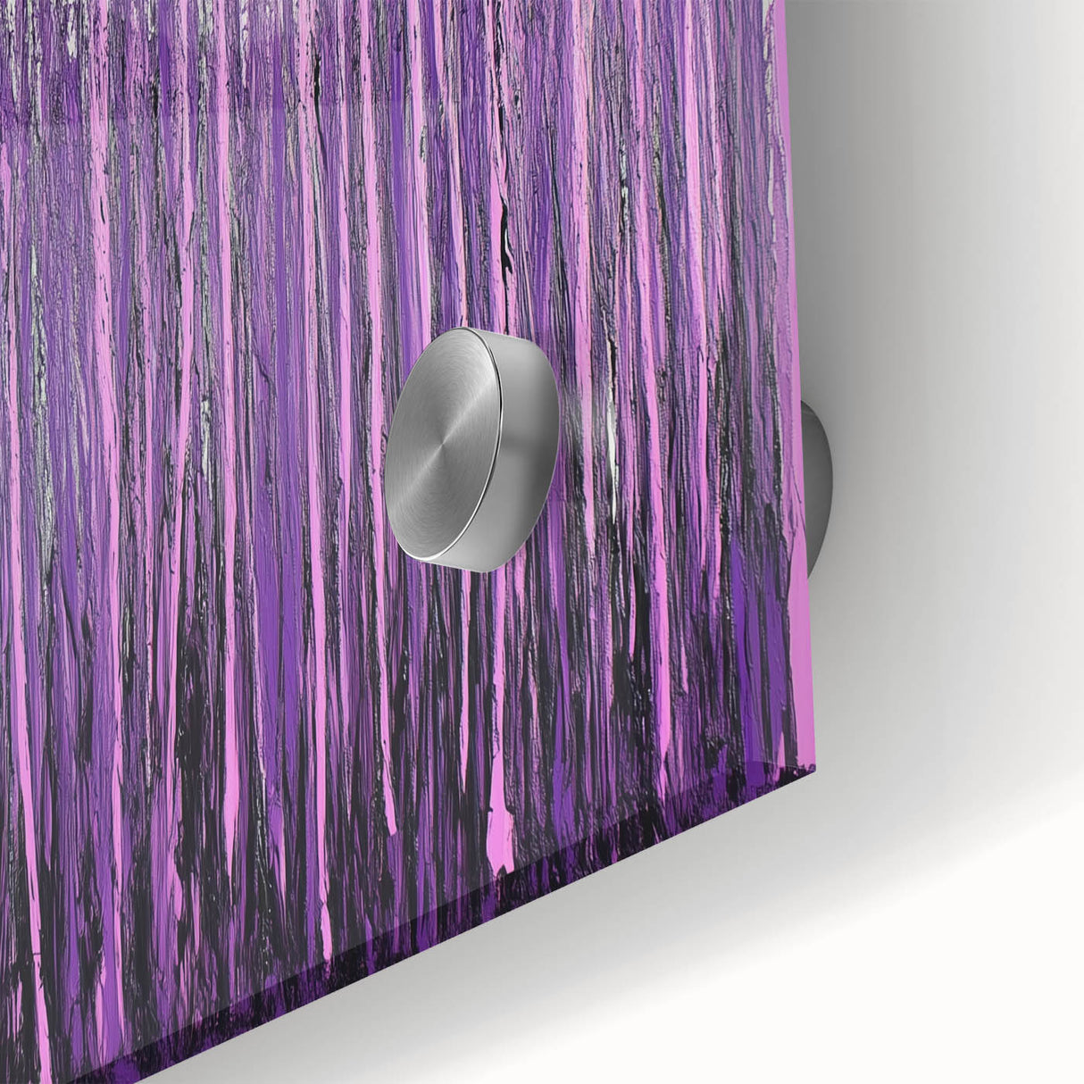 Purple Abstract Drip – Modern Large Canvas & Framed Wall Art