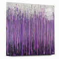 Purple Abstract Drip – Modern Large Canvas & Framed Wall Art