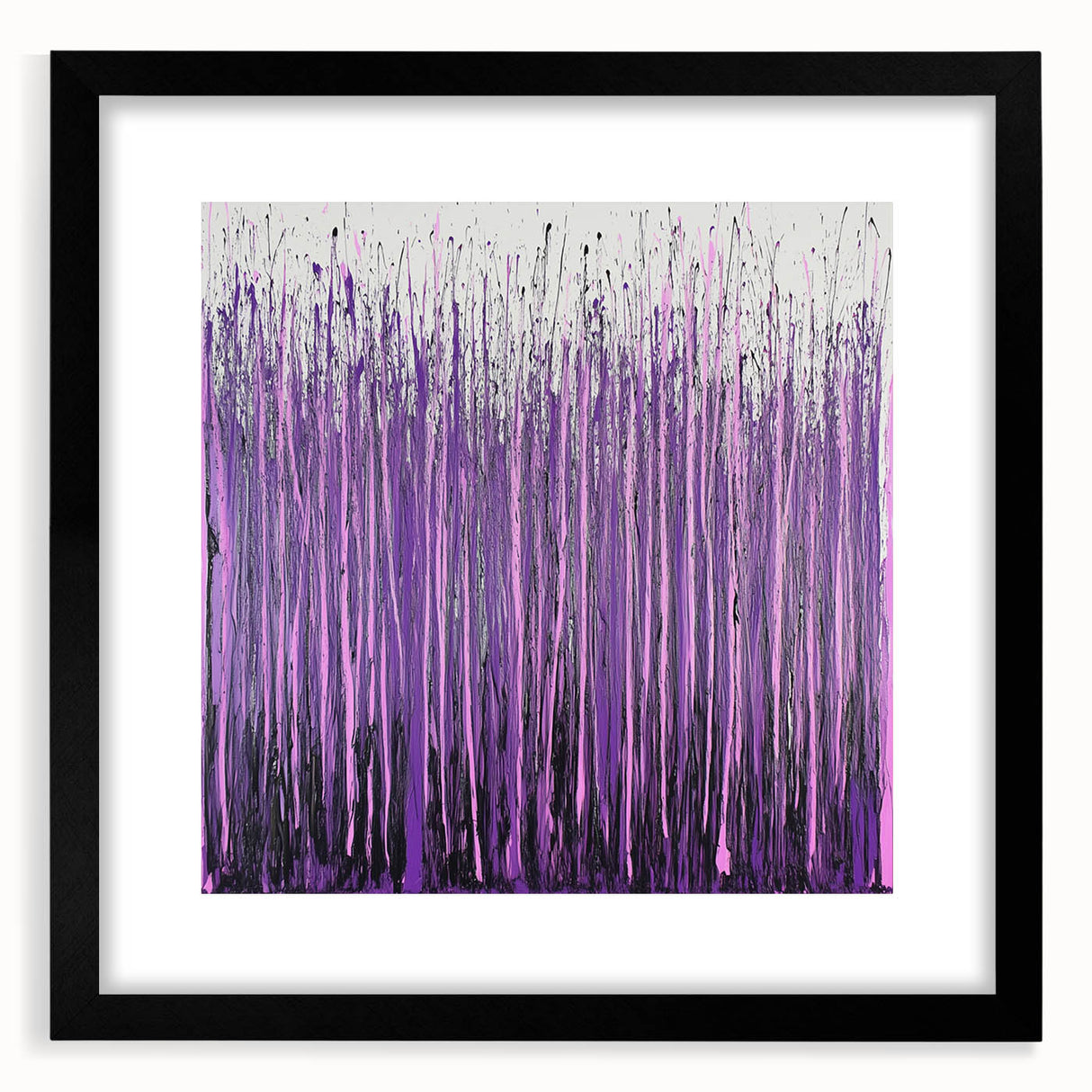 Purple Abstract Drip – Modern Large Canvas & Framed Wall Art