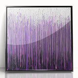 Purple Abstract Drip – Modern Large Canvas & Framed Wall Art