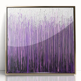 Purple Abstract Drip – Modern Large Canvas & Framed Wall Art