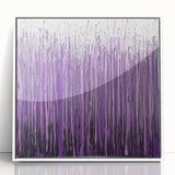 Purple Abstract Drip – Modern Large Canvas & Framed Wall Art