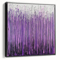 Purple Abstract Drip – Modern Large Canvas & Framed Wall Art