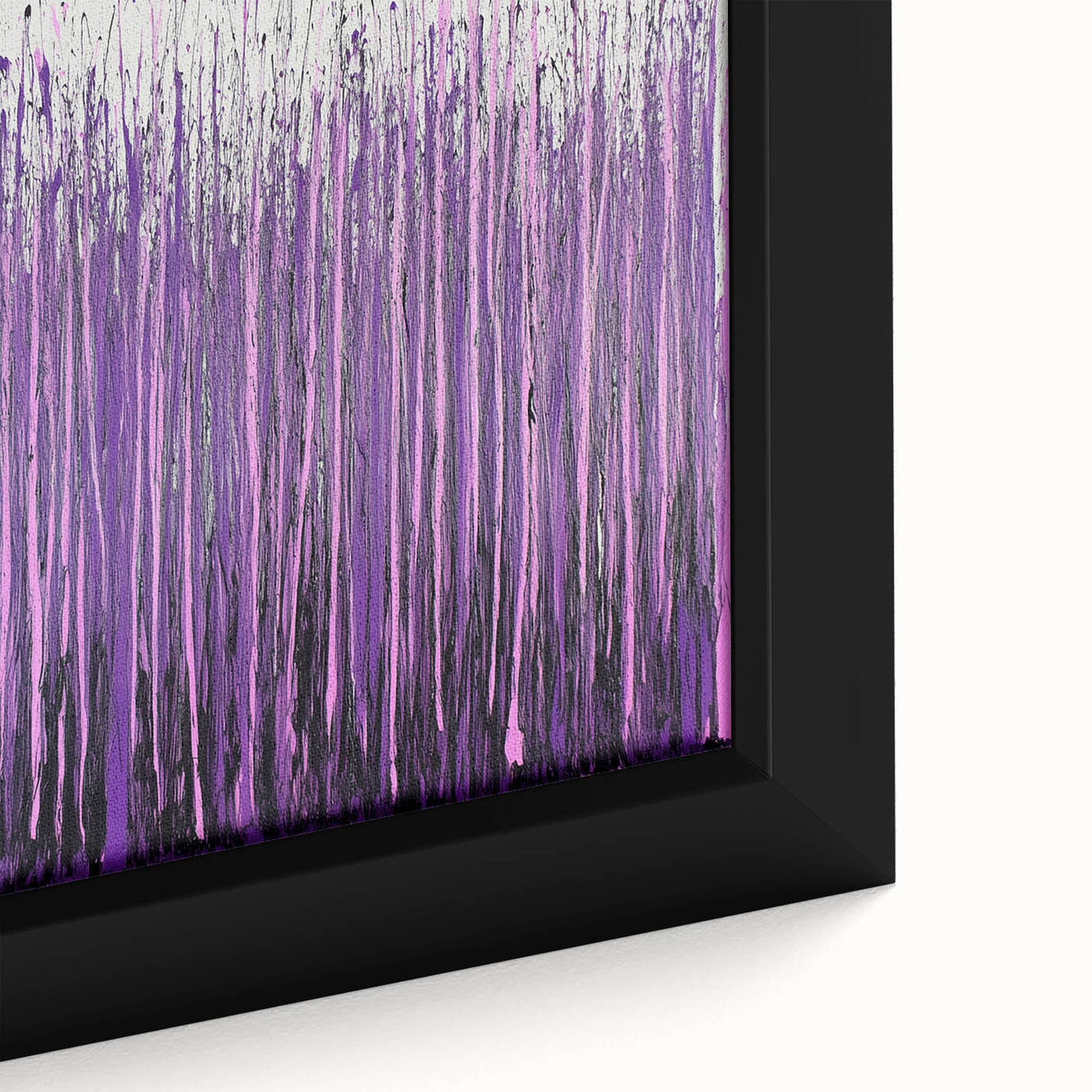 Purple Abstract Drip – Modern Large Canvas & Framed Wall Art