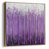Purple Abstract Drip – Modern Large Canvas & Framed Wall Art