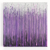 Purple Abstract Drip – Modern Large Canvas & Framed Wall Art