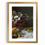 Still Life with Flowers and Fruit - Claude Monet Wall Art Print