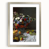 Still Life with Flowers and Fruit - Claude Monet Wall Art Print